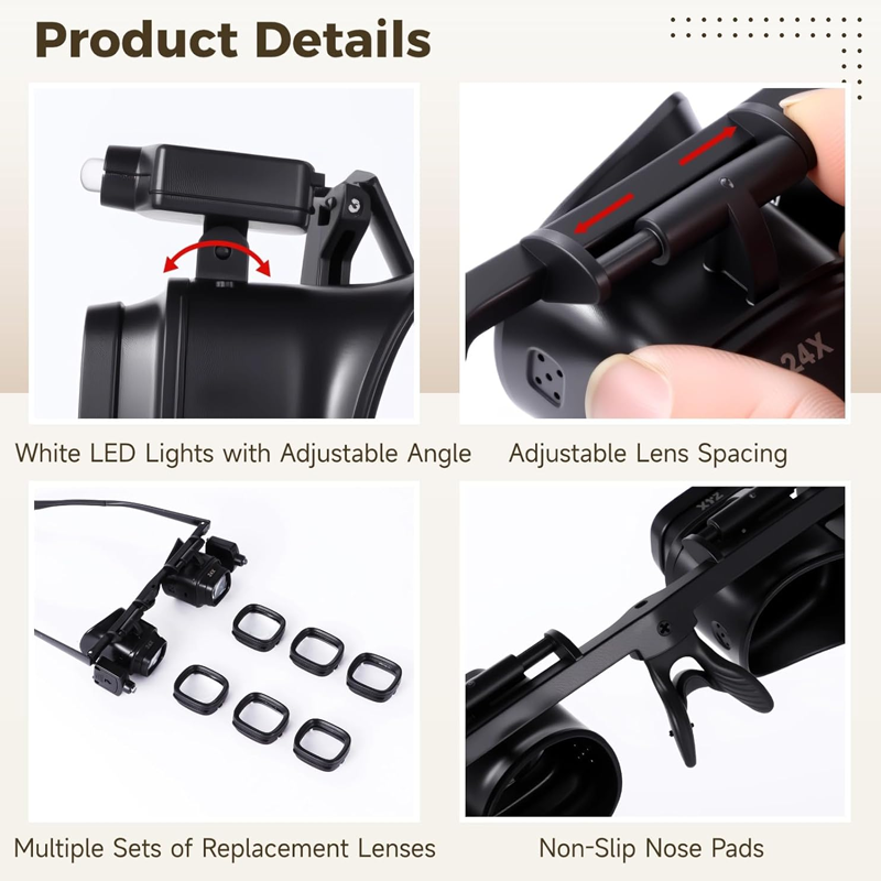 Precision LED Magnifier for Electronics & Crafts
