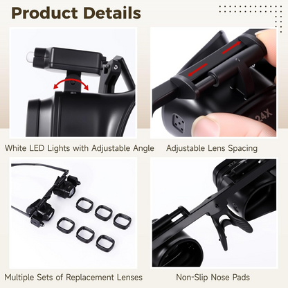 Precision LED Magnifier for Electronics & Crafts