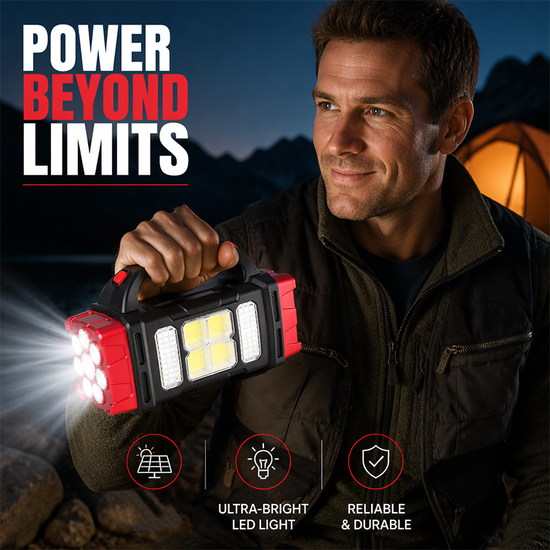 🔦 50% OFF NOW! ⛺ Multifunctional Portable Spotlight – Waterproof, Impact-Resistant, Ultra-Bright LED for Campsite & Outdoor Adventures ✨