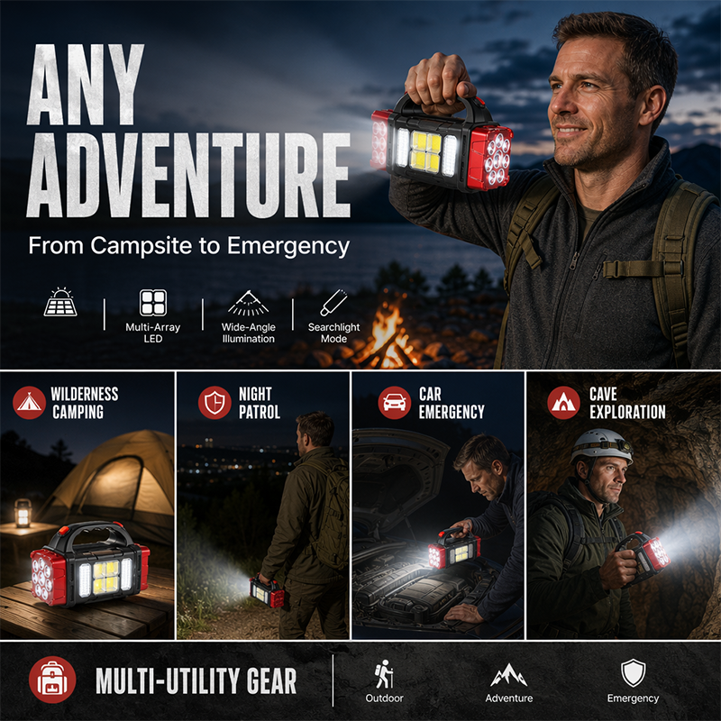 🔦 50% OFF NOW! ⛺ Multifunctional Portable Spotlight – Waterproof, Impact-Resistant, Ultra-Bright LED for Campsite & Outdoor Adventures ✨