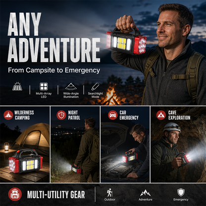 🔦 50% OFF NOW! ⛺ Multifunctional Portable Spotlight – Waterproof, Impact-Resistant, Ultra-Bright LED for Campsite & Outdoor Adventures ✨