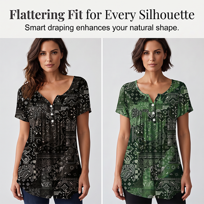 🌸😌 LIMITED TIME 50% OFF! 👚Women's Casual V-Neck Top – Soft fabric & relaxed fit – Easy style for every day.