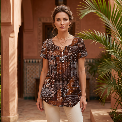 🌸😌 LIMITED TIME 50% OFF! 👚Women's Casual V-Neck Top – Soft fabric & relaxed fit – Easy style for every day.