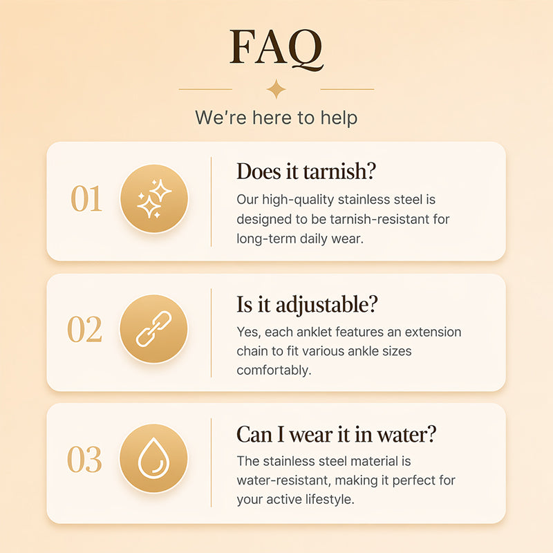 Dainty Layered Gold Initial Anklets for Women