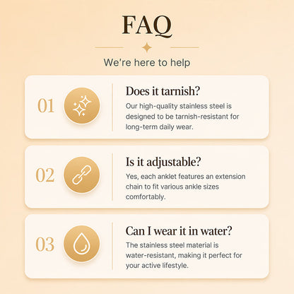 Dainty Layered Gold Initial Anklets for Women