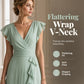 🎉 2026 Sale — Over 29,000 Sold! 💞 Women's V-Neck Ruffled Chiffon Maxi Dress – Effortless Elegance 🌸