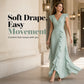 🎉 2026 Sale — Over 29,000 Sold! 💞 Women's V-Neck Ruffled Chiffon Maxi Dress – Effortless Elegance 🌸