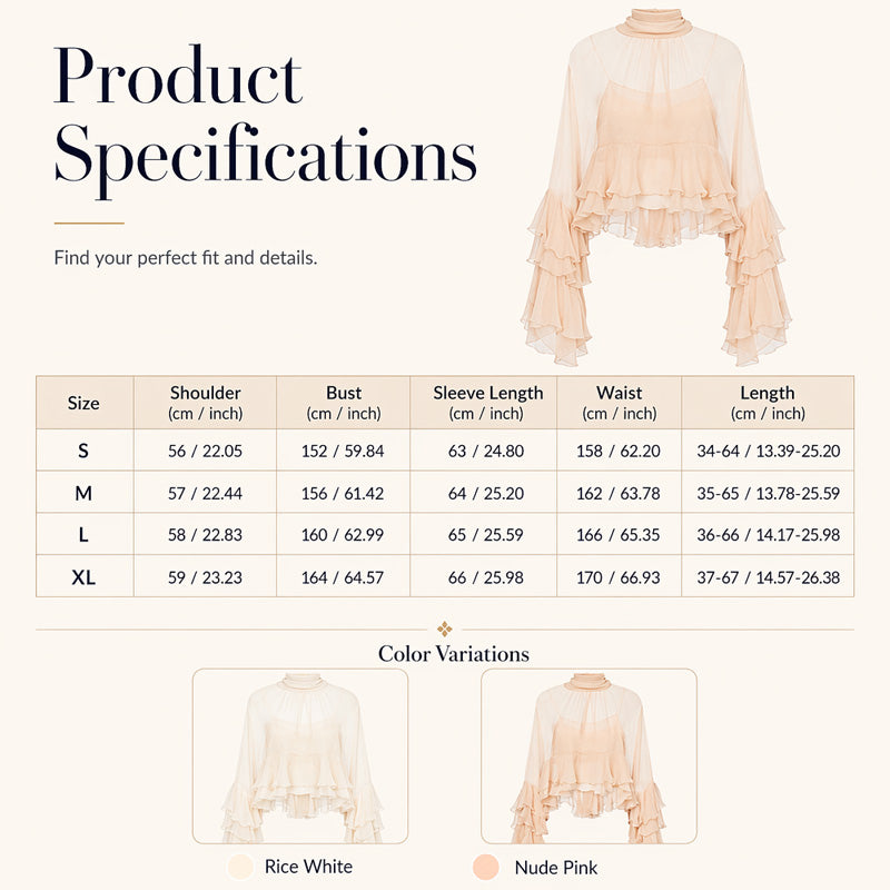 🎉 2026 Sale — Over 17,000 Sold! 💞 Sheer Mock Neck Blouse – Ethereal Elegance