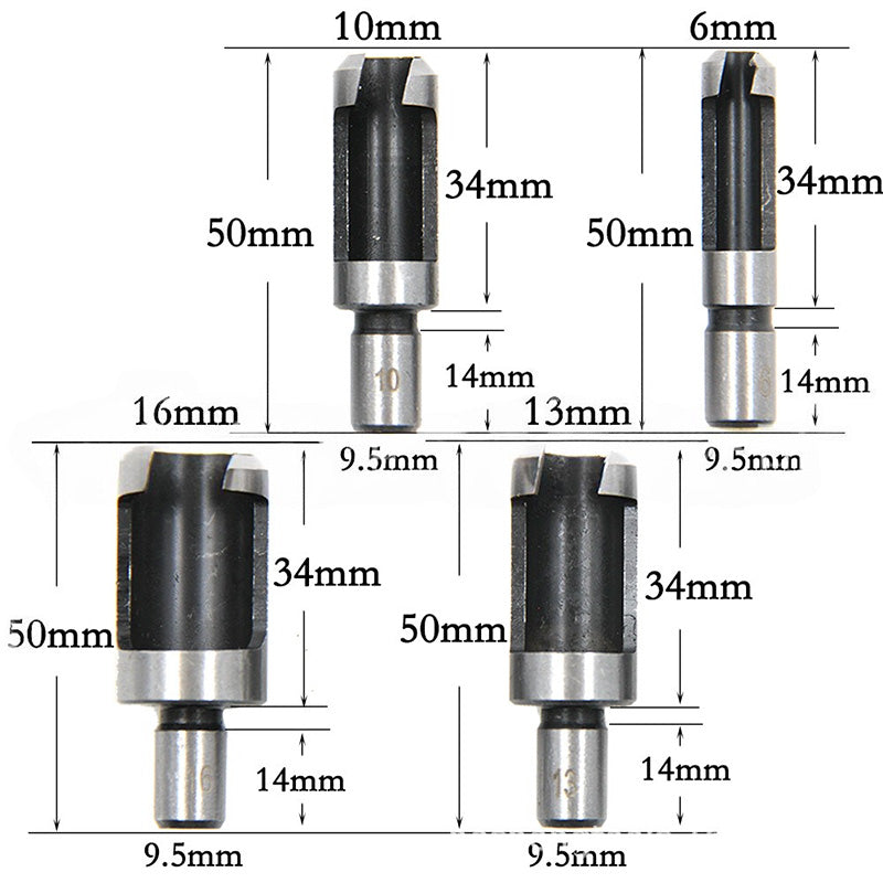  8PCS Wood Plug Cutter Drill Bit Set