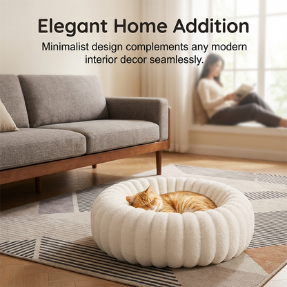 🎉 2026 Sale — Over 35,700 Sold 🐾 Round Calming Pet Bed – Cat & Dog Sleeping Mat ☁️