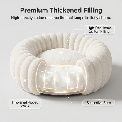 🎉 2026 Sale — Over 35,700 Sold 🐾 Round Calming Pet Bed – Cat & Dog Sleeping Mat ☁️