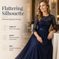 Women's Elegant Lace Bodice Maxi Dress