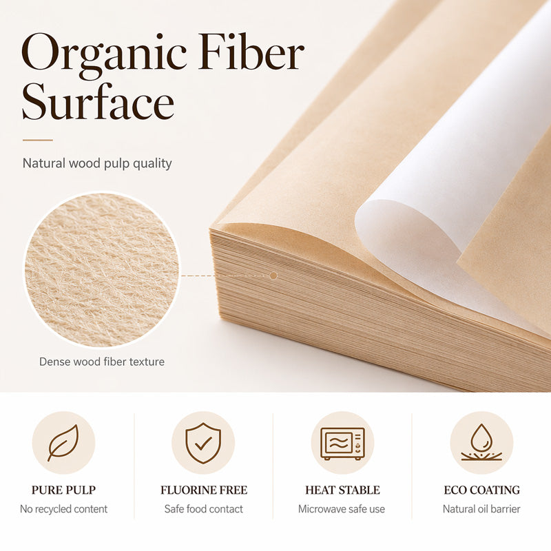 Food-Grade Greaseproof Paper Sheets for Baking and Fried Food