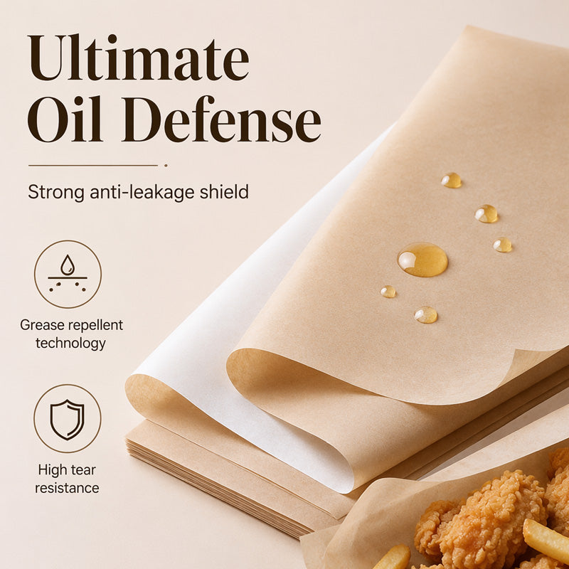 Food-Grade Greaseproof Paper Sheets for Baking and Fried Food