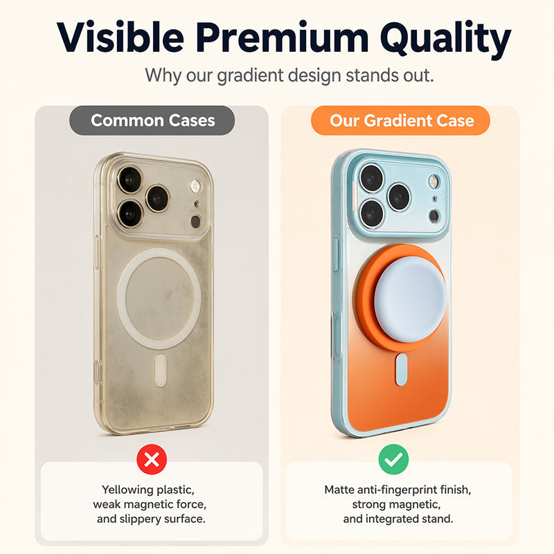📢📢50% OFF !! ⏰Magnetic Gradient Phone Case with Built-in Stand