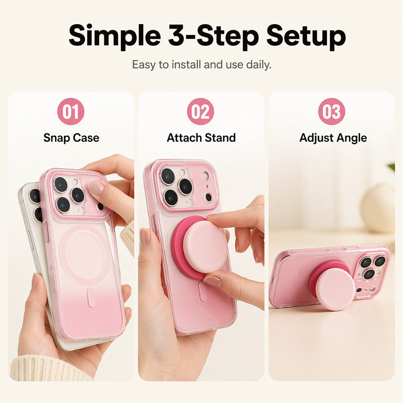 📢📢50% OFF !! ⏰Magnetic Gradient Phone Case with Built-in Stand