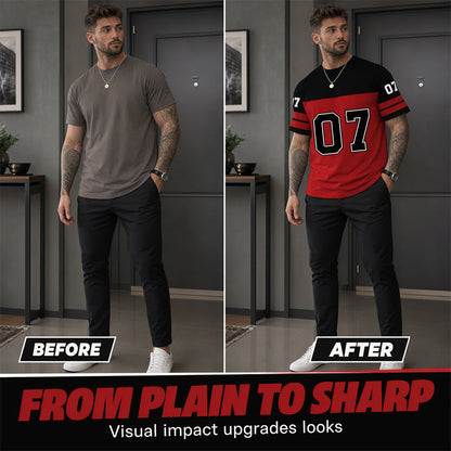 📢📢50% OFF !! ⏰Men’s Bold Number Graphic Sports T-Shirt