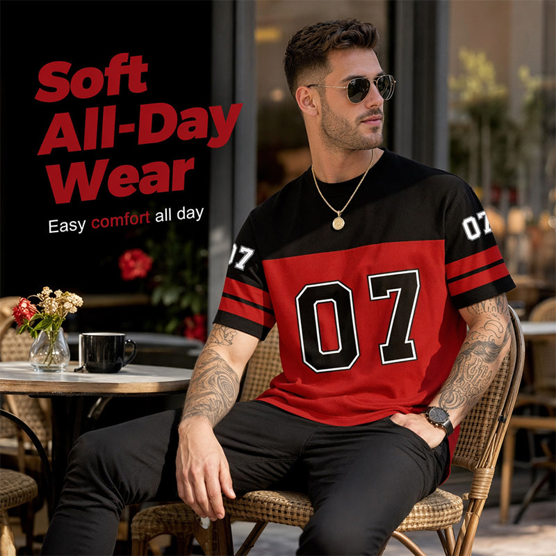 📢📢50% OFF !! ⏰Men’s Bold Number Graphic Sports T-Shirt