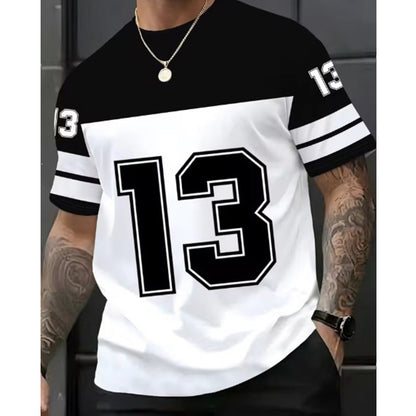 📢📢50% OFF !! ⏰Men’s Bold Number Graphic Sports T-Shirt