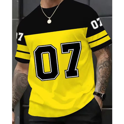 📢📢50% OFF !! ⏰Men’s Bold Number Graphic Sports T-Shirt