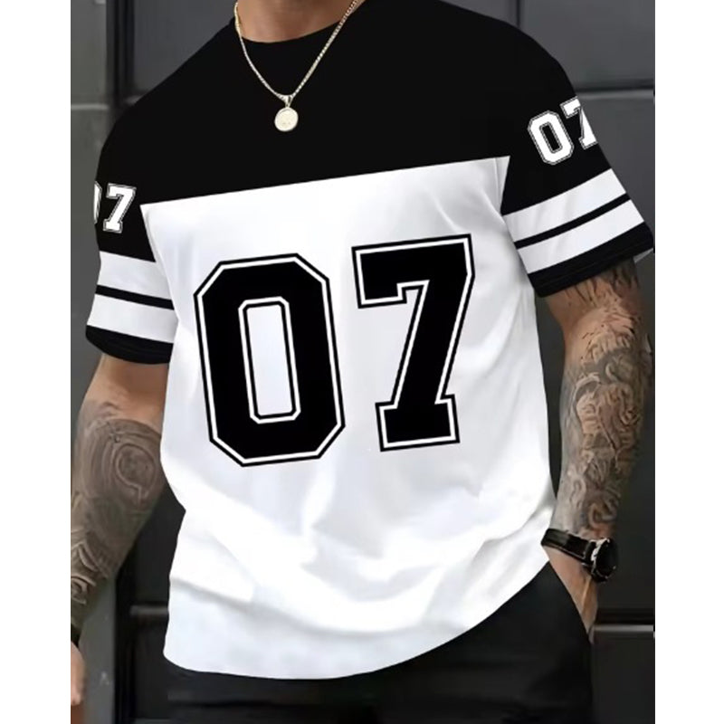📢📢50% OFF !! ⏰Men’s Bold Number Graphic Sports T-Shirt