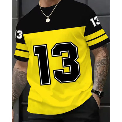📢📢50% OFF !! ⏰Men’s Bold Number Graphic Sports T-Shirt