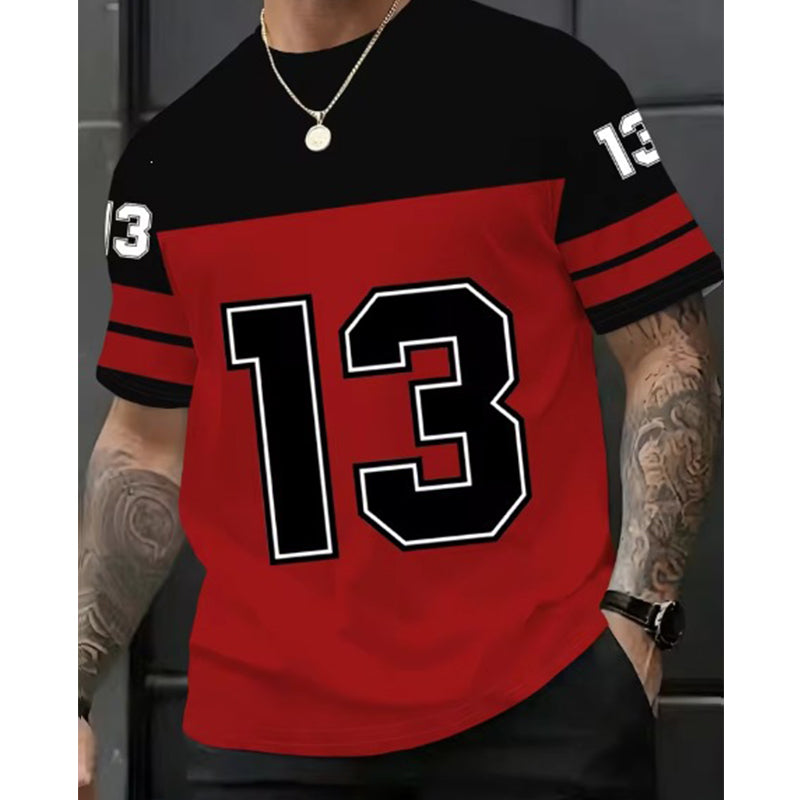 📢📢50% OFF !! ⏰Men’s Bold Number Graphic Sports T-Shirt