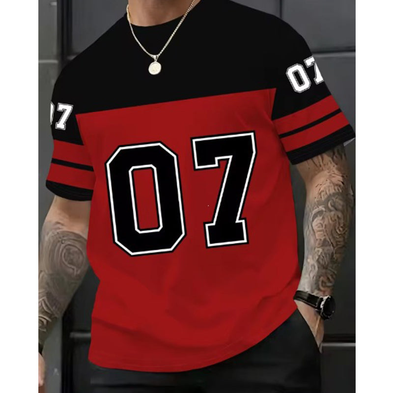 📢📢50% OFF !! ⏰Men’s Bold Number Graphic Sports T-Shirt