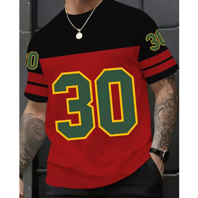 📢📢50% OFF !! ⏰Men’s Bold Number Graphic Sports T-Shirt