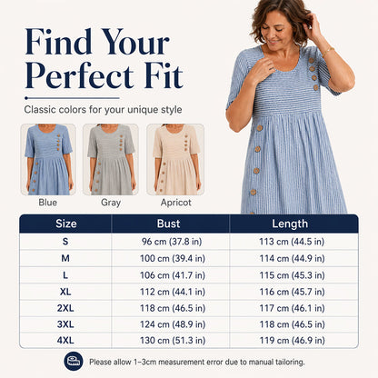 Women's Casual Striped Relaxed Fit Dress