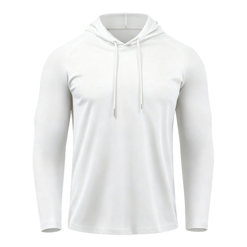 Men's Breathable Long-Sleeve Hooded T-Shirt