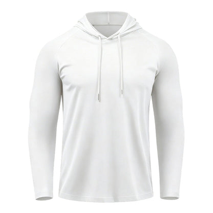 Men's Breathable Long-Sleeve Hooded T-Shirt
