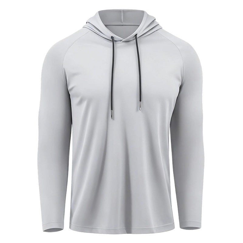 Men's Breathable Long-Sleeve Hooded T-Shirt
