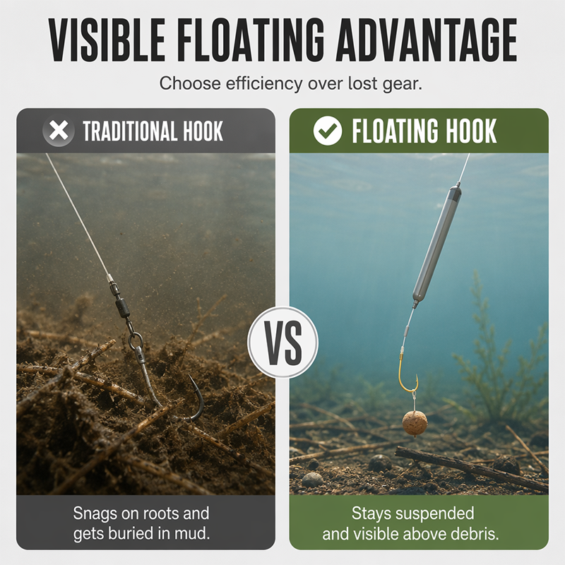 Off-Bottom Floating Fishing Hook