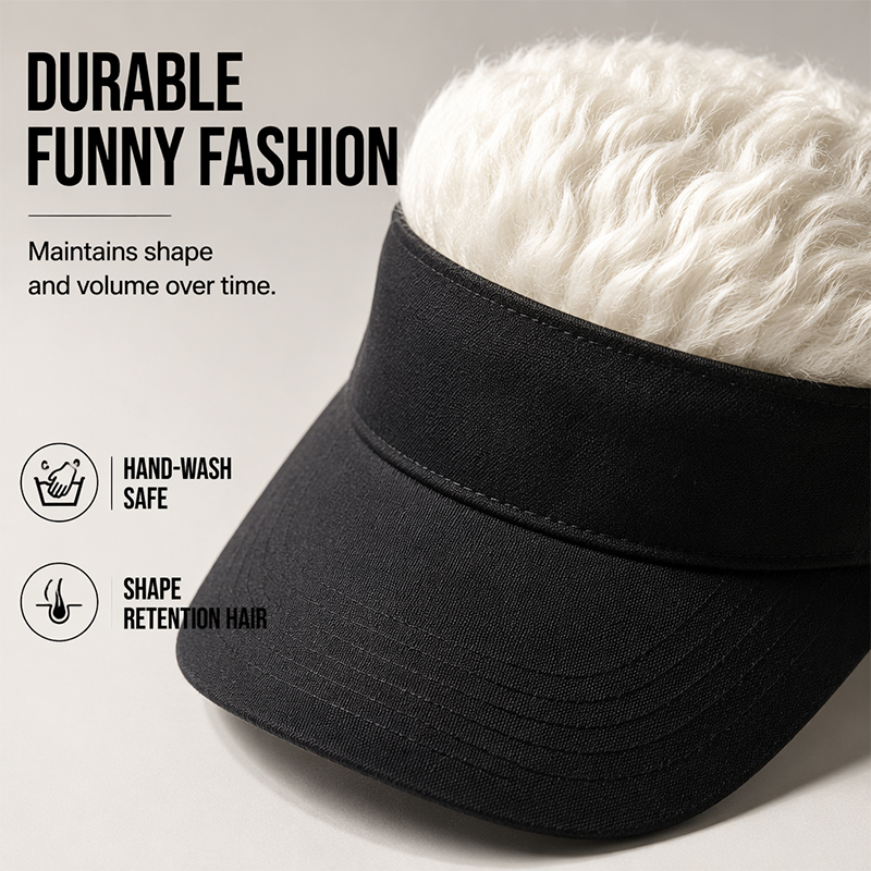 Creative Wig Sun Visor Hat