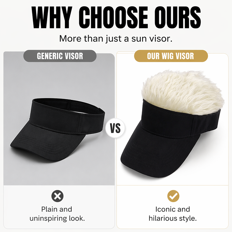 Creative Wig Sun Visor Hat