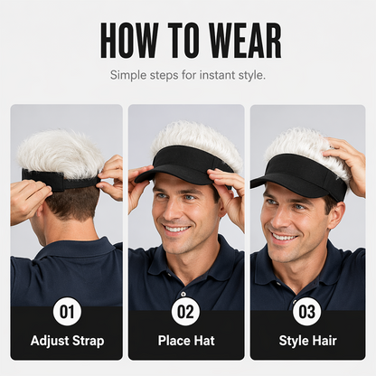 Creative Wig Sun Visor Hat