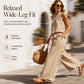 Women Summer Plaid Two Piece Set Ruffle Sleeveless Top and Wide Leg Pants
