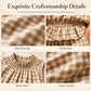 Women Summer Plaid Two Piece Set Ruffle Sleeveless Top and Wide Leg Pants