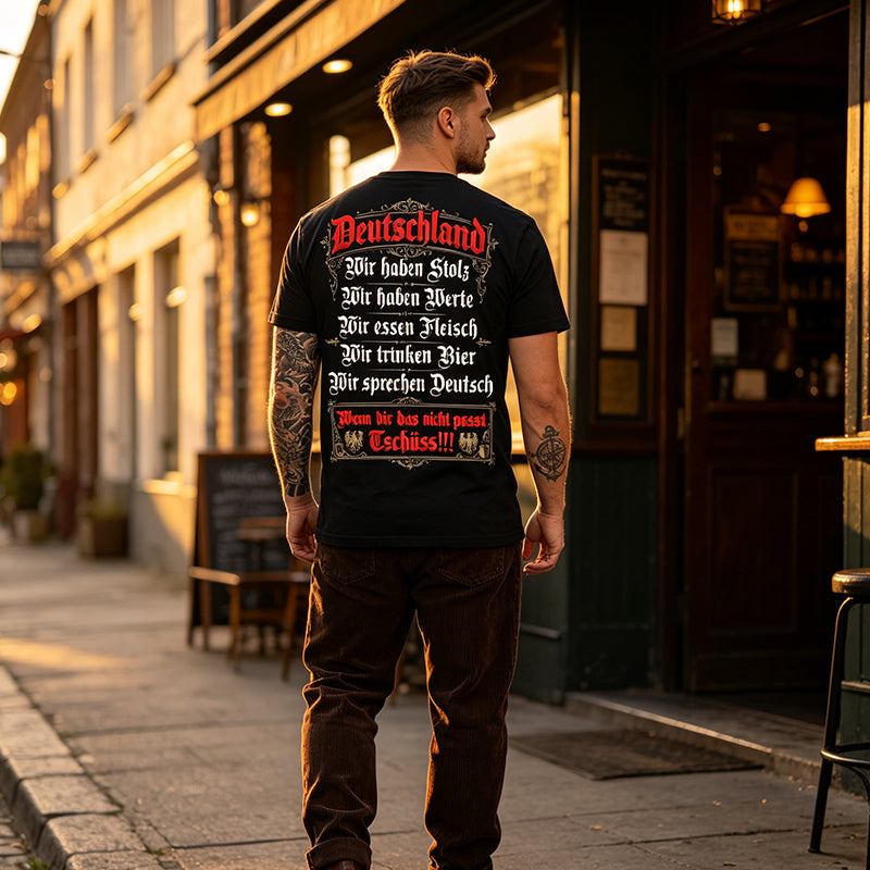 📢50% OFF !!⏰Deutschland Heritage Printed Short Sleeve Crew Neck T-Shirt for Men