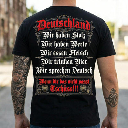📢50% OFF !!⏰Deutschland Heritage Printed Short Sleeve Crew Neck T-Shirt for Men