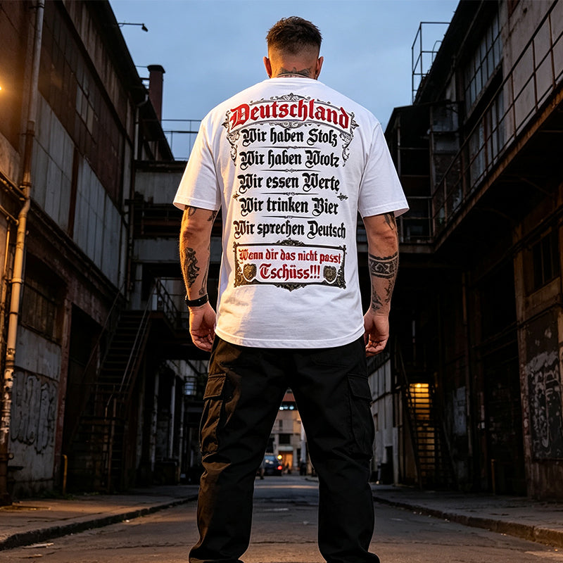 📢50% OFF !!⏰Deutschland Heritage Printed Short Sleeve Crew Neck T-Shirt for Men