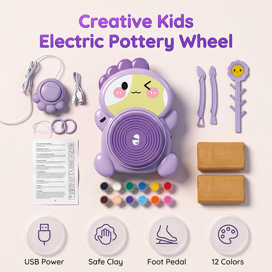 Kids Electric Pottery Wheel DIY Clay Craft Kit