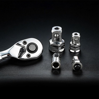 CR-V Steel Ratchet Wrench Adapter Socket Converter Set