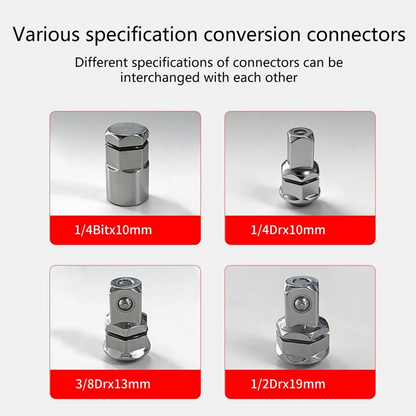 CR-V Steel Ratchet Wrench Adapter Socket Converter Set