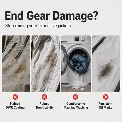 🎉 LIMITED TIME 50% OFF! 🧼 Dry Foam Cleaner For Clothes – Instant Spot Removal, No Water Needed, Protects Technical Membranes ✨