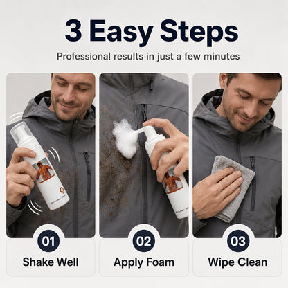 🎉 LIMITED TIME 50% OFF! 🧼 Dry Foam Cleaner For Clothes – Instant Spot Removal, No Water Needed, Protects Technical Membranes ✨