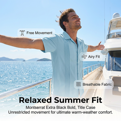 Men's Short Sleeve Cuban Guayabera Shirt 