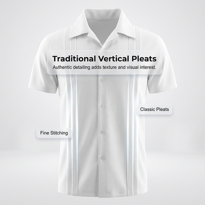 Men's Short Sleeve Cuban Guayabera Shirt 