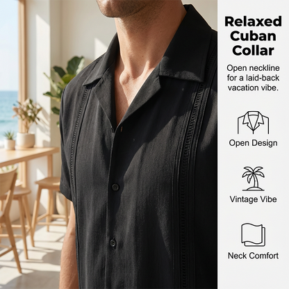 Men's Short Sleeve Cuban Guayabera Shirt 